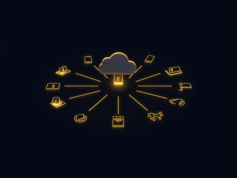 AI agents deployed across edge devices: smartphones, IoT sensors, robots, and vehicles connected in a distributed network