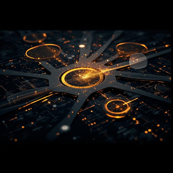 AI agent observability dashboard with glowing amber data streams