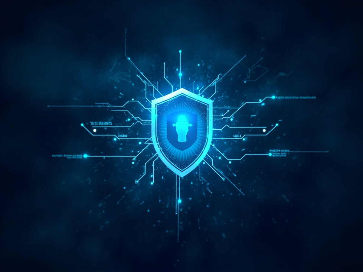 AI agent security shield protecting neural network from cyber attacks